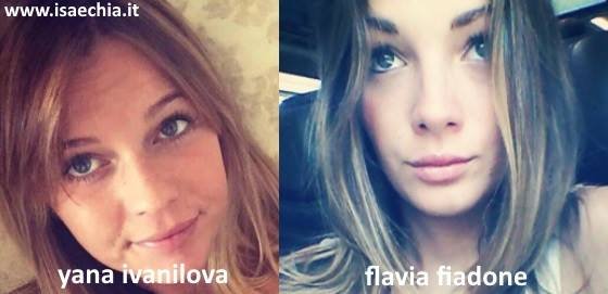 Somiglianza tra Yana Ivanilova e Flavia Fiadone