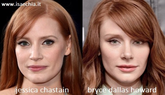 Somiglianza tra Jessica Chastain e Bryce Dallas Howard