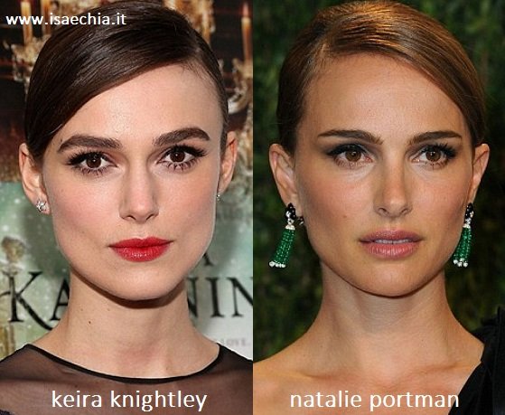 Somiglianza tra Keira Knightley e Natalie Portman