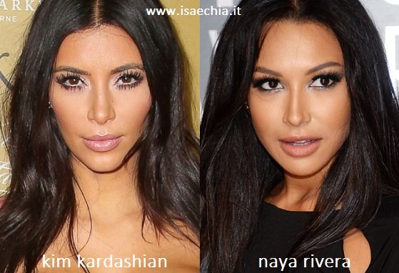 Somiglianza tra Kim Kardashian e Naya Rivera