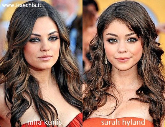 Somiglianza tra Mila Kunis e Sarah Hyland