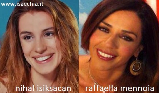 Somiglianza tra Nihal Isiksacan e Raffaella Mennoia