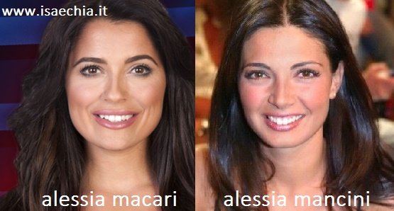 Somiglianza tra Alessia Macari e Alessia Mancini