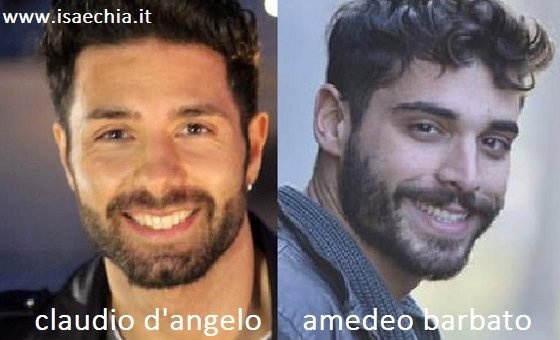Somiglianza tra Claudio D'Angelo e Amedeo Barbato