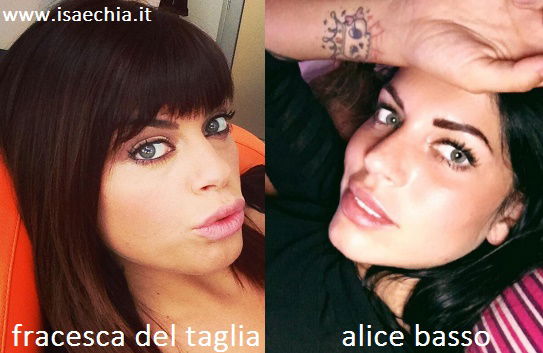 Somiglianza tra Francesca Del Taglia e Alice Basso preview