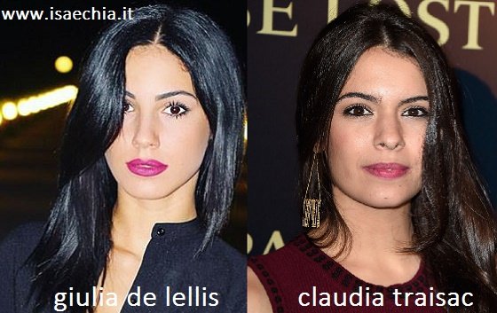 Somiglianza tra Giulia De Lellis e Claudia Traisac