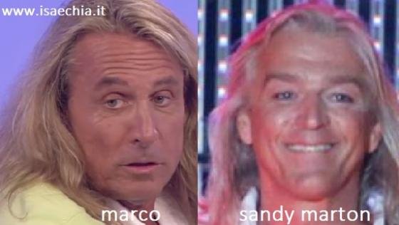 Somiglianza tra Marco e Sandy Marton