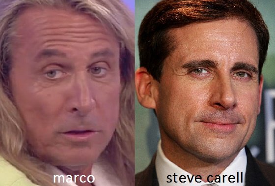 Somiglianza tra Marco, cavaliere del Trono over di ‘Uomini e Donne’, e Steve Carell
