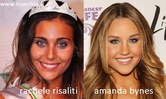 Somiglianza tra Rachele Risaliti e Amanda Bynes