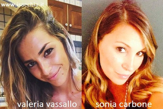 Somiglianza tra Valeria Vassallo e Sonia Carbone