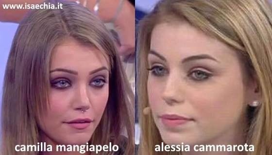Somiglianza tra Camilla Mangiapelo e Alessia Cammarota