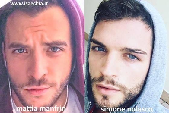 Somiglianza tra Mattia Manfrin e Simone Nolasco
