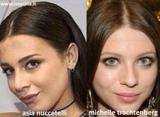 Somiglianza tra Asia Nuccetelli e Michelle Trachtenberg