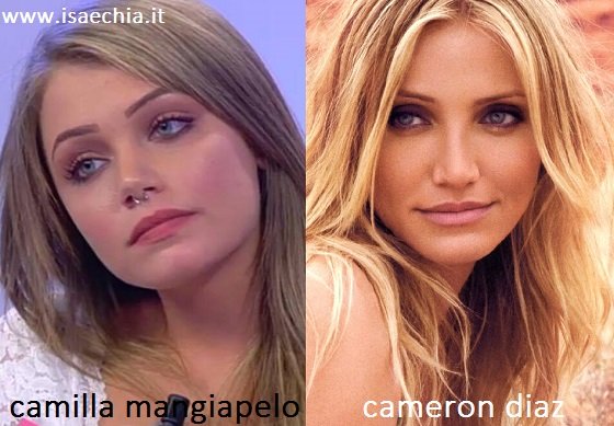 Somiglianza tra Camilla Mangiapelo e Cameron Diaz