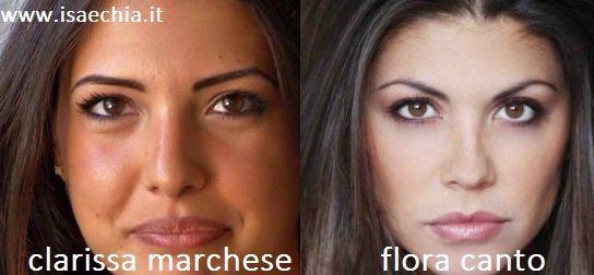 Somiglianza tra Clarissa Marchese e Flora Canto