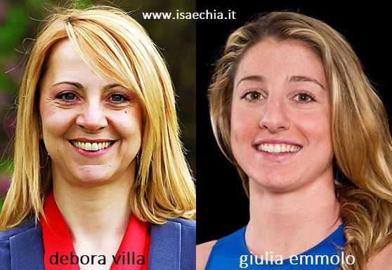 Somiglianza tra Debora Villa e Giulia Emmolo