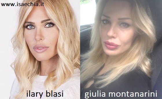 Somiglianza tra Ilary Blasi e Giulia Montanarini