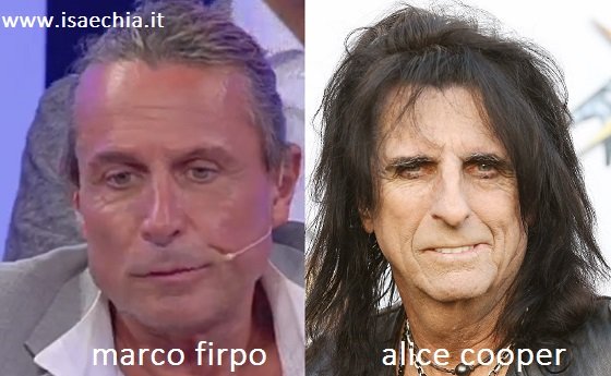 Somiglianza tra Marco Firpo e Alice Cooper