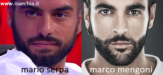 Somiglianza tra Mario Serpa e Marco Mengoni
