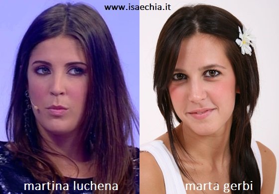 Somiglianza tra Martina Luchena e Marta Gerbi