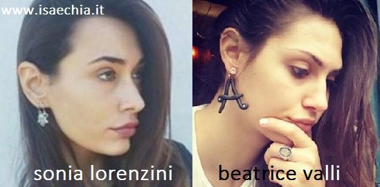 Somiglianza tra Sonia Lorenzini e Beatrice Valli