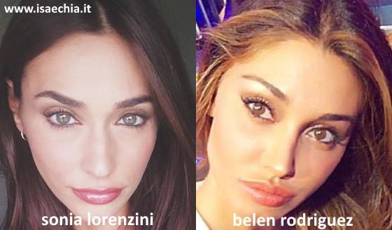Somiglianza tra Sonia Lorenzini e Belen Rodriguez preview