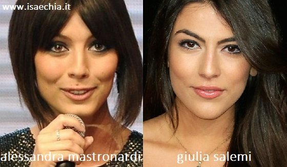 Somiglianza tra Alessandra Mastronardi e Giulia Salemi
