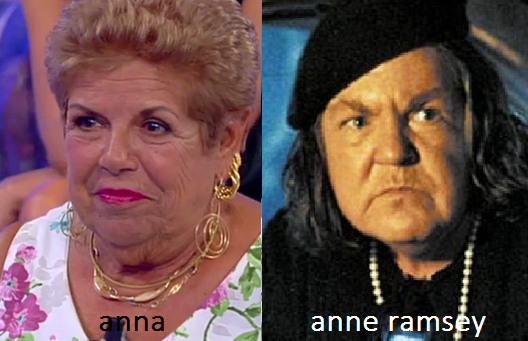 Somiglianza tra Anna C., dama del Trono over di ‘Uomini e Donne’, e Anne Ramsey