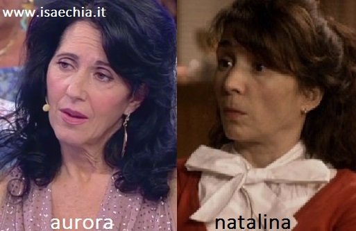 Somiglianza tra Aurora, dama del Trono over di ‘Uomini e Donne, e Natalina di ‘Don Matteo’