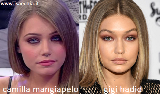 Somiglianza tra Camilla Mangiapelo e Gigi Hadid