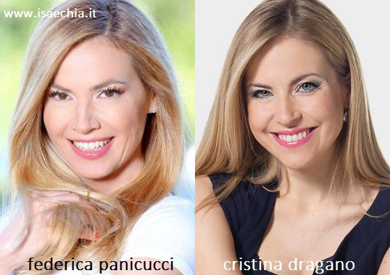 Somiglianza tra Federica Panicucci e Cristina Dragano preview