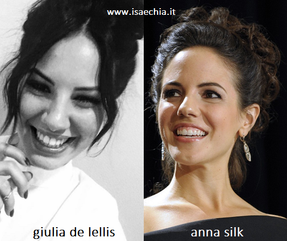 Somiglianza tra Giulia De Lellis e Anna Silk
