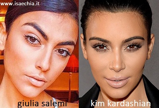 Somiglianza tra Giulia Salemi e Kim Kardashian