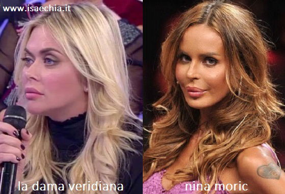 Somiglianza tra Veridiana, dama del Trono over di ‘Uomini e Donne’, e Nina Moric preview