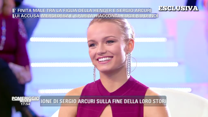 Mercedesz Henger a ‘Pomeriggio 5′: “Ho lasciato Sergio Arcuri perché litigavamo sempre! Andrea Montovoli? E’ solo un mio caro amico!” preview