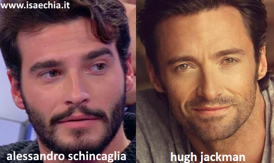 Somiglianza tra Alessandro Schincaglia e Hugh Jackman