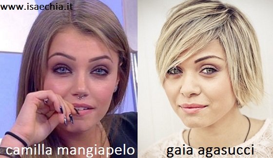 Somiglianza tra Camilla Mangiapelo e Giada Agasucci