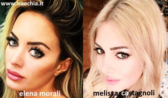 Somiglianza tra Elena Morali e Melissa Castagnoli