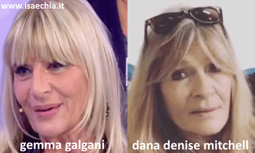 Somiglianza tra Gemma Galgani e Dana Denise Mitchell