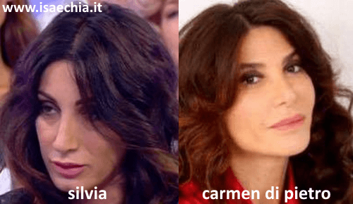 Somiglianza tra Silvia, dama del Trono over di ‘Uomini e Donne’, e Carmen Di Pietro preview