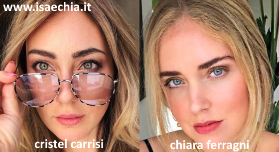 Somiglianza tra Cristel Carrisi e Chiara Ferragni