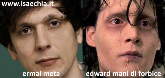 Somiglianza tra Ermal Meta e Edward Mani di Forbice
