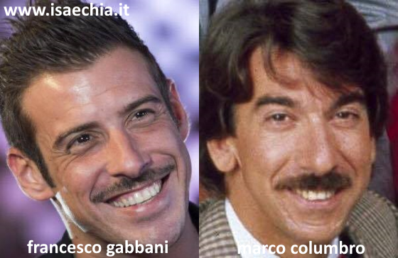 Somiglianza tra Francesco Gabbani e Marco Columbro