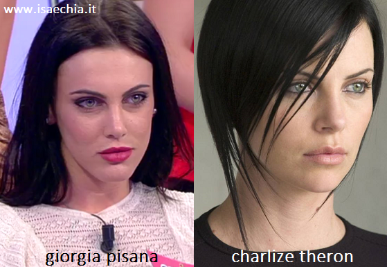 Somiglianza tra Giorgia Pisana e Charlize Theron