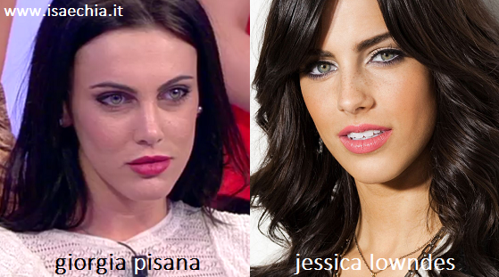 Somiglianza tra Giorgia Pisana e Jessica Lowndes