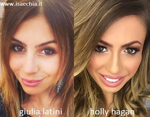 Somiglianza tra Giulia Latini e Holly Hagan