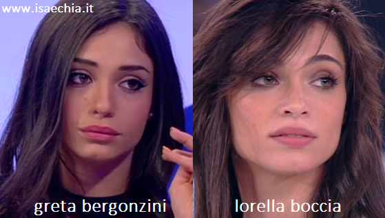 Somiglianza tra Greta Bergonzini e Lorella Boccia