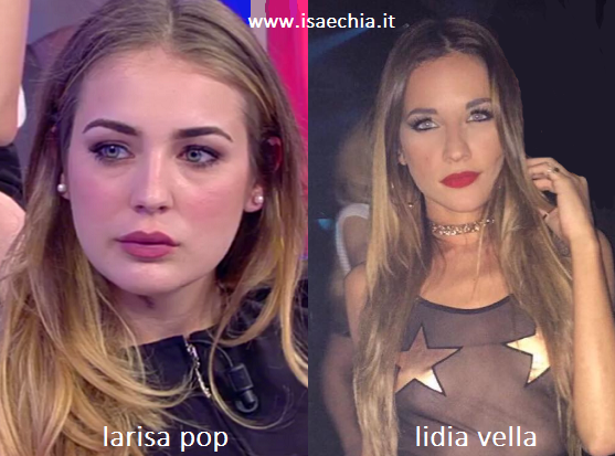 Somiglianza tra Larisa Pop e Lidia Vella