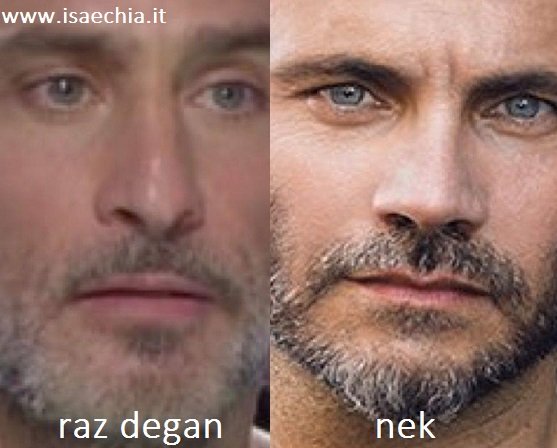 Somiglianza tra Raz Degan e Nek