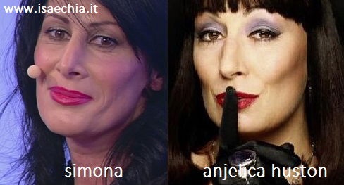 Somiglianza tra Simona, dama del Trono over di ‘Uomini e Donne’, e Anjelica Huston article-post